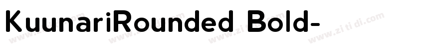 KuunariRounded Bold字体转换